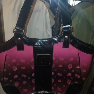 Stylish Pink and Black Women's Bag